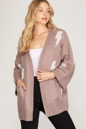 THUNDERBOLT CARDIGAN WITH POCKETS