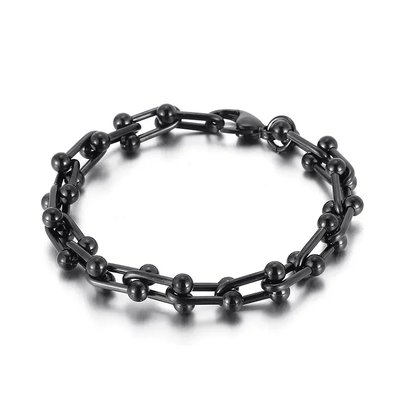 TIFFANY 10 MM STAINLESS STEEL LINK BRACELET