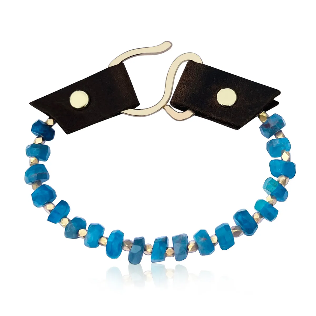 True Self Discovery: Apatite Confidence Bracelet - Rustic Version