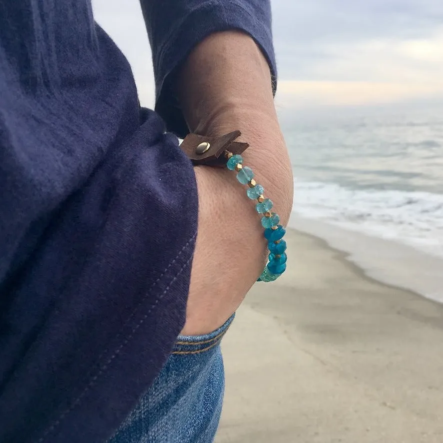 True Self Discovery: Apatite Confidence Bracelet - Rustic Version