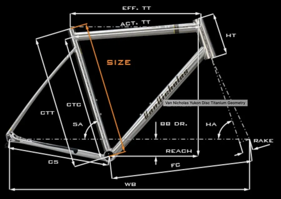 Van Nicholas Yukon Titanium Audax Disc Frameset