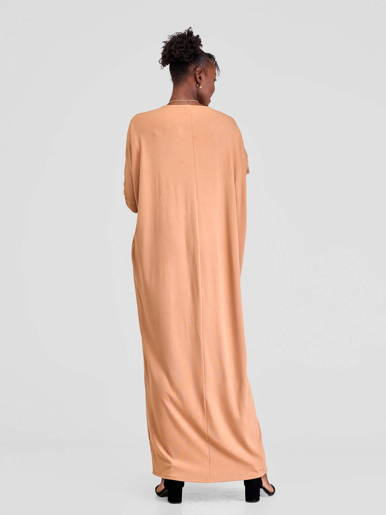 Vivo Basic Dolman Maxi Dress - Tan