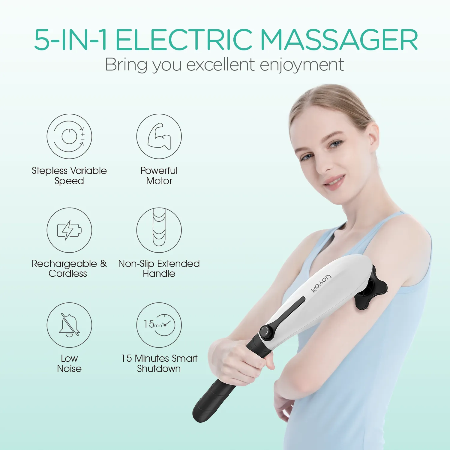 VOYOR-HEALTH Cordless Long Handle Percussion Massager MH560