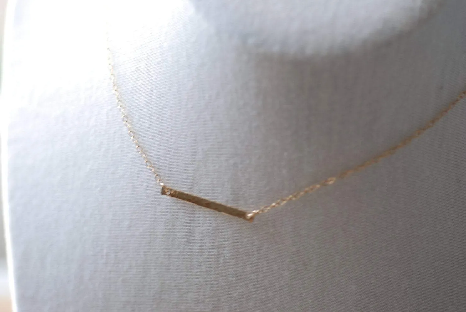 Wholesale Gold Hammered Bar Necklace, Horizontal Bar Necklace, Dainty Hammered Bar, Sideways Bar Necklace, Gold Bar, Gold Bar Pendant