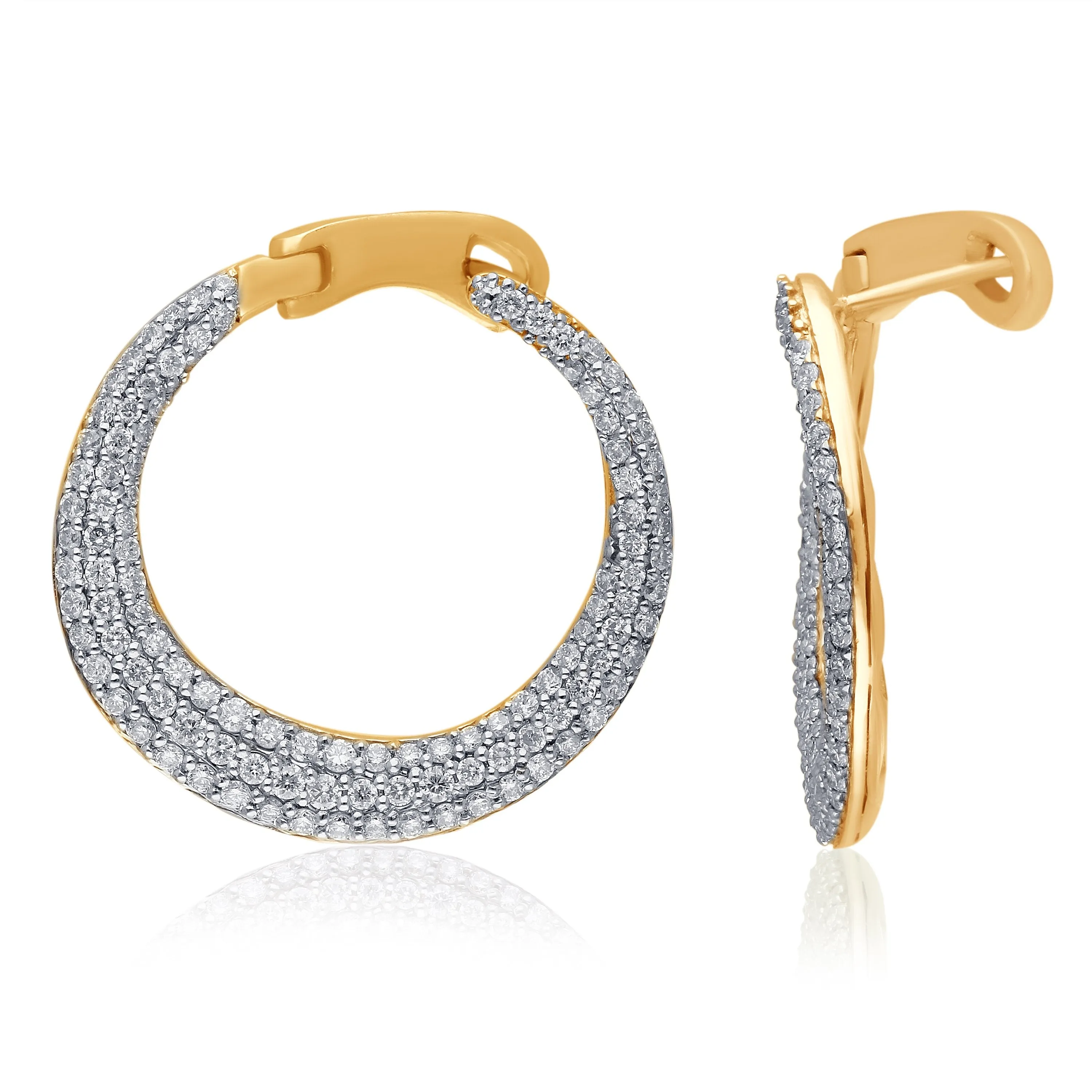 Yellow Gold Diamond Eternal Earrings